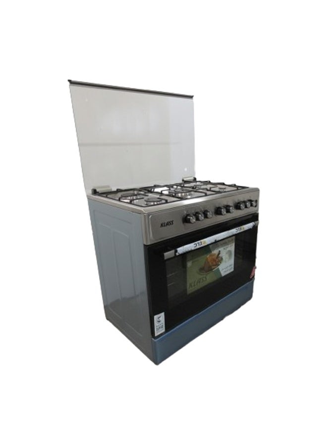 Klass 90×60 cm Freestanding Gas Cooker | 5 Burner Heavy Duty Gas Range | Full Gas Oven with Dual Fan Heat Circulation | Cast Iron Pan Supports | Auto Ignition | Stainless Steel | Made in Turkey - Image 2
